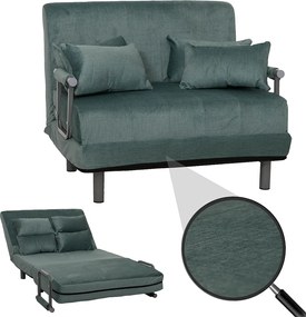 Fotel z funkcją spania MCW-K29, niebiesko-zielony