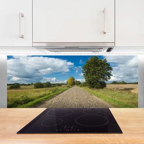 Panel Szklany do Kuchni Wiejska Droga Z Kostki