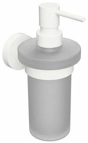 Sapho XR101W X-Round White dozownik mydła 230 ml, szkło mleczne/biały