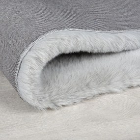 Jasnoszara syntetyczna skóra 160x230 cm Ivy Luxury Fur – Flair Rugs