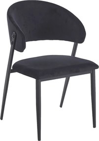 Eleganckie krzesło do jadalni K48-FX, czarny stelaż