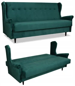 Wersalka sofa uszak kanapa rozkładana Ari zielona