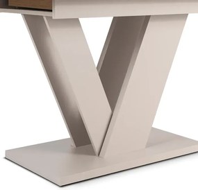 Stół Prostokątny Rozkładany CLARK 120-160 cm Dąb Artisan/Kaszmir Nowoczesny