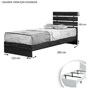 Białe łóżko jednoosobowe 120x200 cm Fuga – Kalune Design