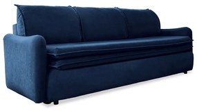 Granatowa aksamitna rozkładana sofa Miuform Tender Eddie