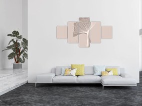 Obraz - Beżowe liście N⁰4 (125x70 cm)