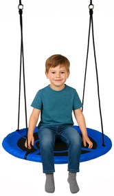 Huśtawka niebieska bocianie gniazdo 100 cm D8-N67