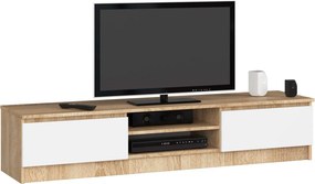 Szafka pod telewizor do sypialni dąb sonoma + biały B4-D87