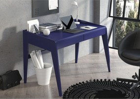 Drewniane bukowe biurko z szufladami Visby LISA / granat