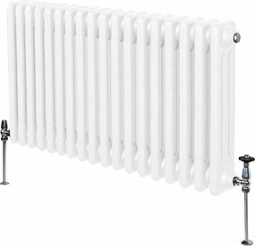 Tradycyjny grzejnik 3-kolumnowy - 600 x 832 mm - biały