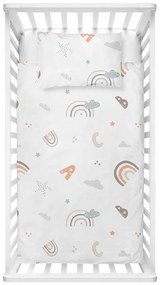 Biała pościel dziecięca do łóżeczka z bawełny renforcé 100x150 cm Abc – Mijolnir