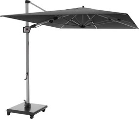 HYPERION 330 x 240 cm – luksusowy, huśtawkowy parasol ogrodowy z bocznym drążkiem : Kolor parasola - Ciemnoszary