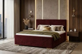 Łóżko ROSI 120x200 cm Czerwony Z materacem