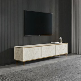 Stolik pod telewizor Imaj Travertine and Gold
