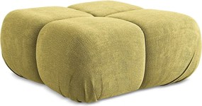 Pufa - z tkaniny szenilowej - limonkowy - LOKUA