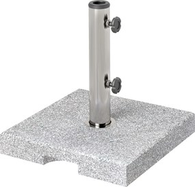 Outsunny Stojak na parasol z granitu 21kg, kwadratowy uchwyt na parasol, ciężarek dla parasoli 32/38/48mm