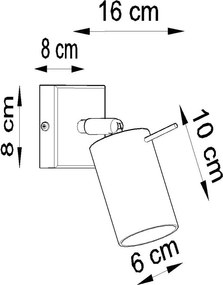 Biała metalowa lampa punktowa ø 6 cm Etna – Sollux