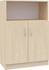 Dwudrzwiowa szafka biurowa na klucz Simple z półką, 80x40x120,5 cm, index 80-3P-2F2