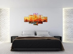 Obraz - Golden Gate, San Francisco, Kalifornia (125x70 cm)
