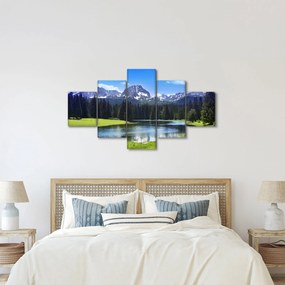 Obraz - Ośnieżone szczyty górskie (125x70 cm)