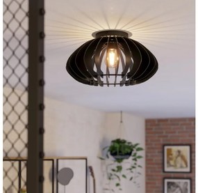 Eglo 901001 - Plafon COSSANO 1xE27/40W/230V śr. 45 cm czarny