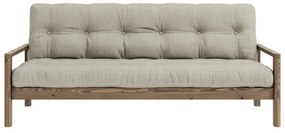 Beżowa lniana rozkładana sofa 205 cm Knob – Karup Design