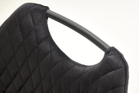 Krzesło tapicerowane K569 VELVET czarne  HALMAR