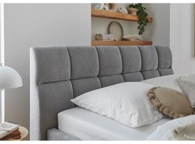 Szare tapicerowane łóżko dwuosobowe bez stelaża 180x200 cm Canyon – Meise Möbel