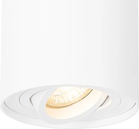 Biały nowoczesny plafon sufitowy z możliwością obrotu i pochylenia - Rondoo up