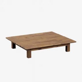 Prostokątny Stolik Kawowy Do Ogrodu 85x75 Cm Z Drewna Akacjowego Brina Akacja Brąz - Sklum