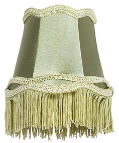Abażur z tkaniny zielony 12 cm - Granny