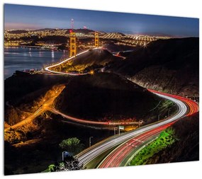Obraz na szkle - Golden Gate Bridge (70x50 cm)