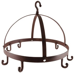 Wieszak żeliwny na zioła z 6 haczykami Esschert Design, ⌀ 37,2 cm