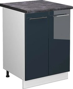 Szafki kuchenne ciemnoniebieski wysoki połysk 60x60x82 fame-line