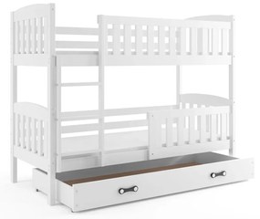 Białe drewniane łóżko dla dziecka 80x190 G7-P19