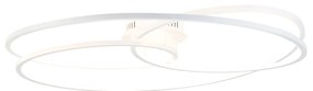 Lampa sufitowa biała 78 cm w komplecie z LED 3-stopniowy ściemniacz - RowinDesignerski Oswietlenie wewnetrzne