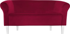 Sofa Milo tkanina Welur wygodna sofa tapicerowana do salonu i poczekalni : Kolor nogi - Biała, Kolor tkaniny - VELVET - MG31, Typ tkaniny - Velvet, Wysokość nogi - 20 cm