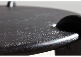 Czarny okrągły stolik z litego drewna mango ø 80 cm Tamira – MOME