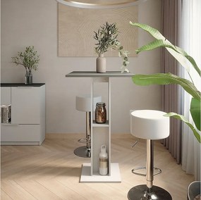 Zestaw stolików barowych biały/antracyt 65x65x106 repose