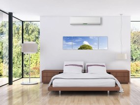 Obraz plaży z drzewem (170x50 cm)
