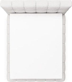 Łóżko sypialniane Bellmora 160x200 - beżowa tkanina łatwoczyszcząca Leo 03