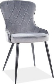 Krzesło LOTUS VELVET szare