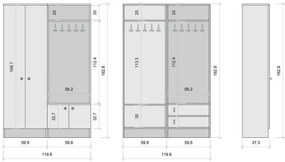 Zestaw do przedpokoju Mie White