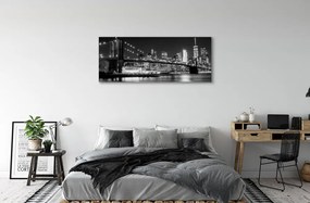 Zdjęcie na płótnie Nocna Panorama Mostu i Miasta