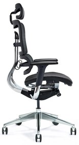 Wysokiej klasy fotel biurowy ergonomiczny ERGO 800-M, tapicerowany tkaniną mesh o jodełkowym splocie, kolory czarny, granatowy, szary. Fotel jest wyposażony w nowoczesne funkcje.
