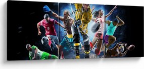 Obraz - Sport (z zegarem) (90x30 cm)