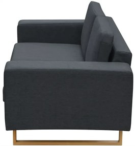Ciemnoszara 2-osobowa sofa - Drofas