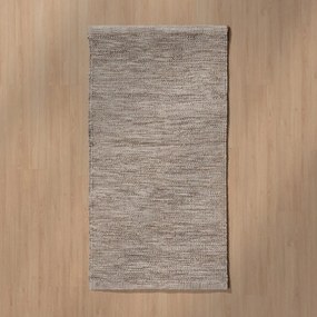 Brązowy dwustronny dywan z mieszanki wełny 80x150 cm – Ixia
