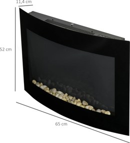 Homcom Kominek Elektryczny Led  900/1800 W Czarny Żwir