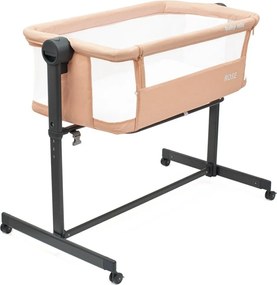 Baby Mix Łóżeczko dostawcze Rose łososiowy, 84 x 80 x 52 cm